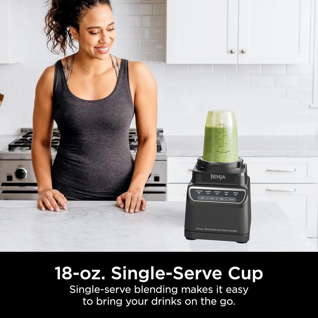 Ninja Mega Kitchen System, 1500-Watt, 72-Ounce Full-Size Blender and 8-Cup Food Processor with (2) 16-Ounce To-Go Cups