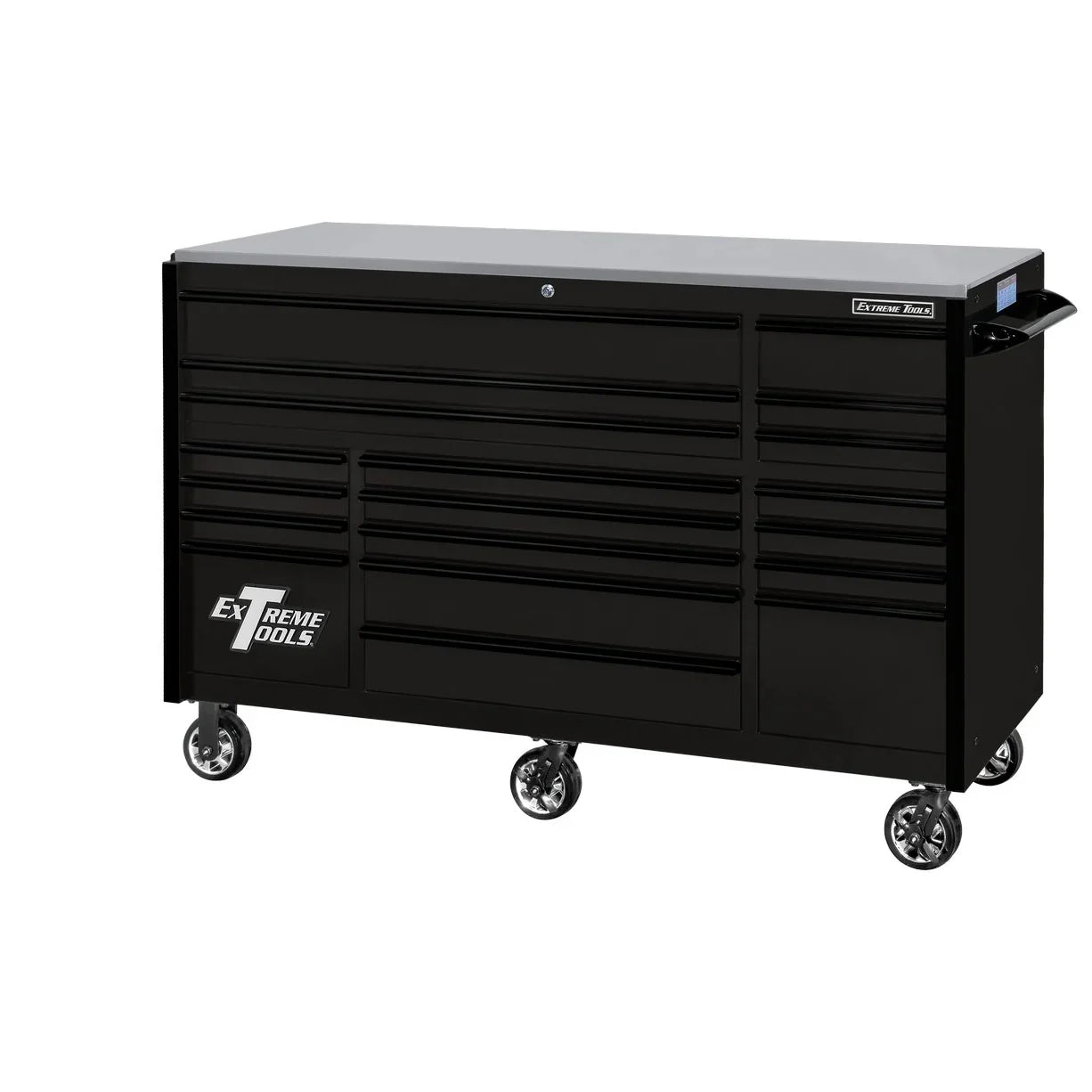 Extreme Tools RX250 Series 72-inch x 30-inch Rolling Cart �C 19 Drawers �C 250 lb Drawer Slides