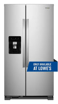 36-inch wide side-by-side refrigerator �C 24 cubic feet stainless steel