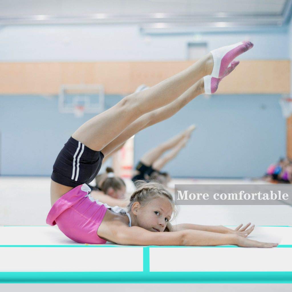 Fbsport Green 4m*1m*0.1m Inflatable Air Track Tumbling Gymnastic Mat Floor Home Training Yoga W/ Pump