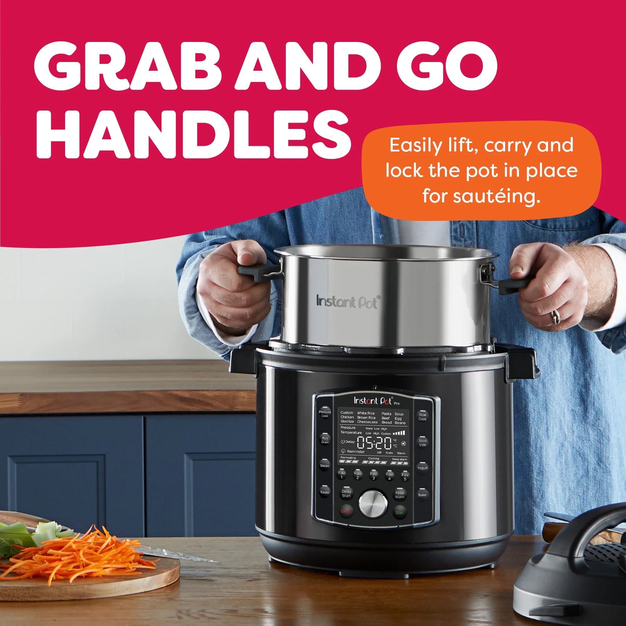 Instant Pot Pro 8-Quart Electric Pressure Cooker, 10-in-1 Slow Cooker, Rice/Grain Cooker, Steamer, Saut??, Sous Vide, Yogurt Maker, Sterilizer and Warmer