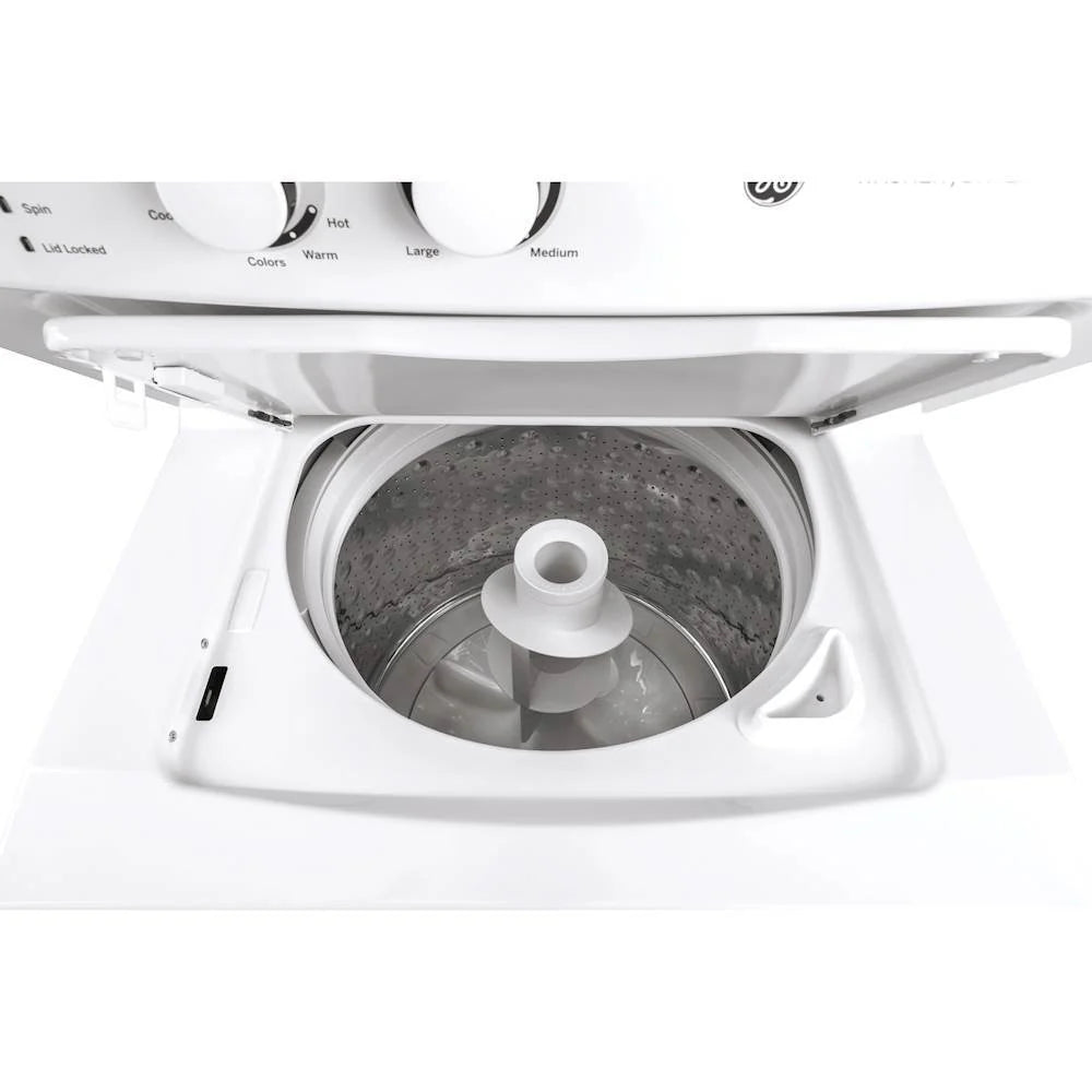Laundry Center 2025 with 3.8 cubic foot (approx. 108 liters) top-loading washing machine and 5.9 cubic foot (approx. 167 liters) electric dryer �C White